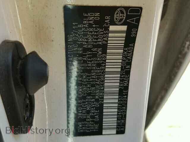 2011 TOYOTA COROLLA - VIN: 2T1BU4EE9BC584769 - Фото 10