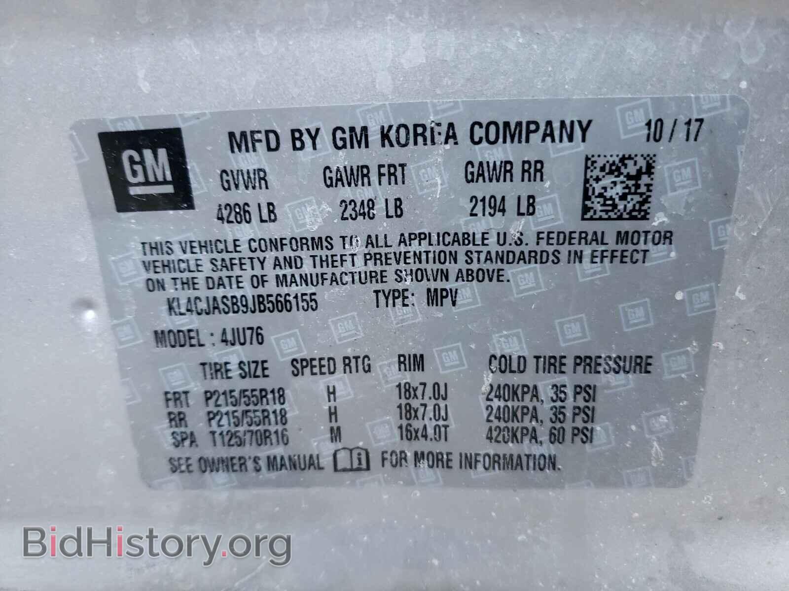 2018 BUICK ENCORE - VIN: KL4CJASB9JB566155 - Photo 10