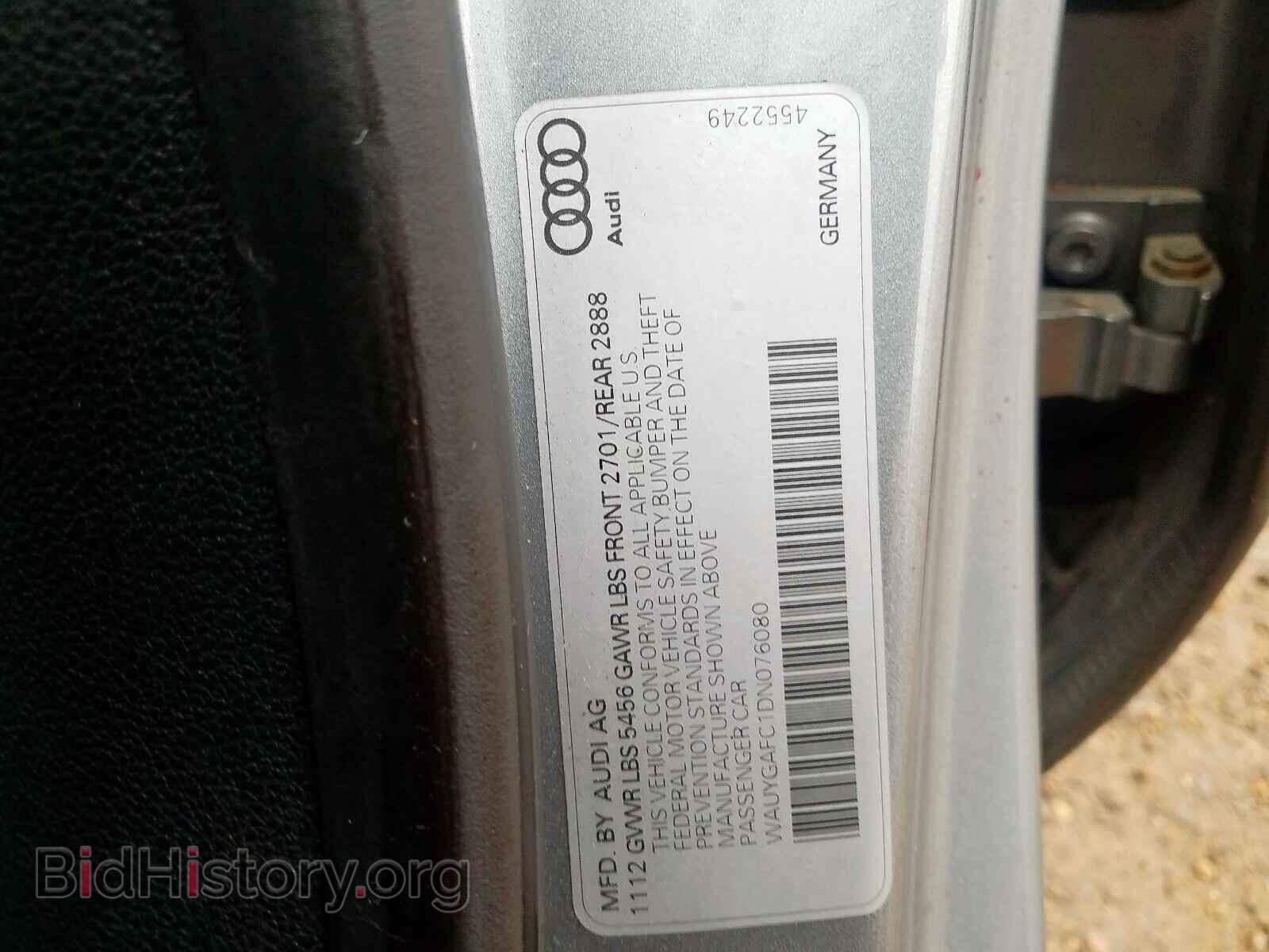 2013 AUDI A7 - VIN: WAUYGAFC1DN076080 - Фото 10