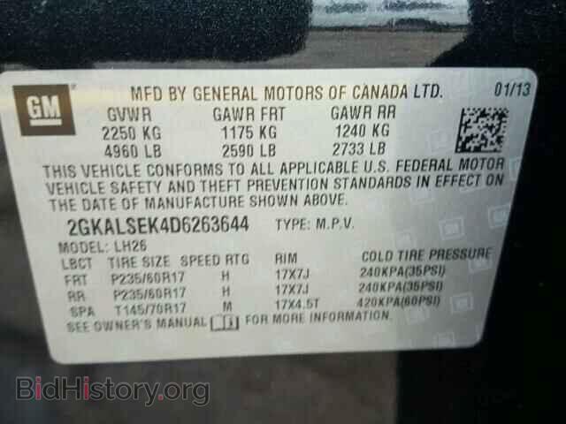 2013 GMC TERRAIN - VIN: 2GKALSEK4D6263644 - Photo 10