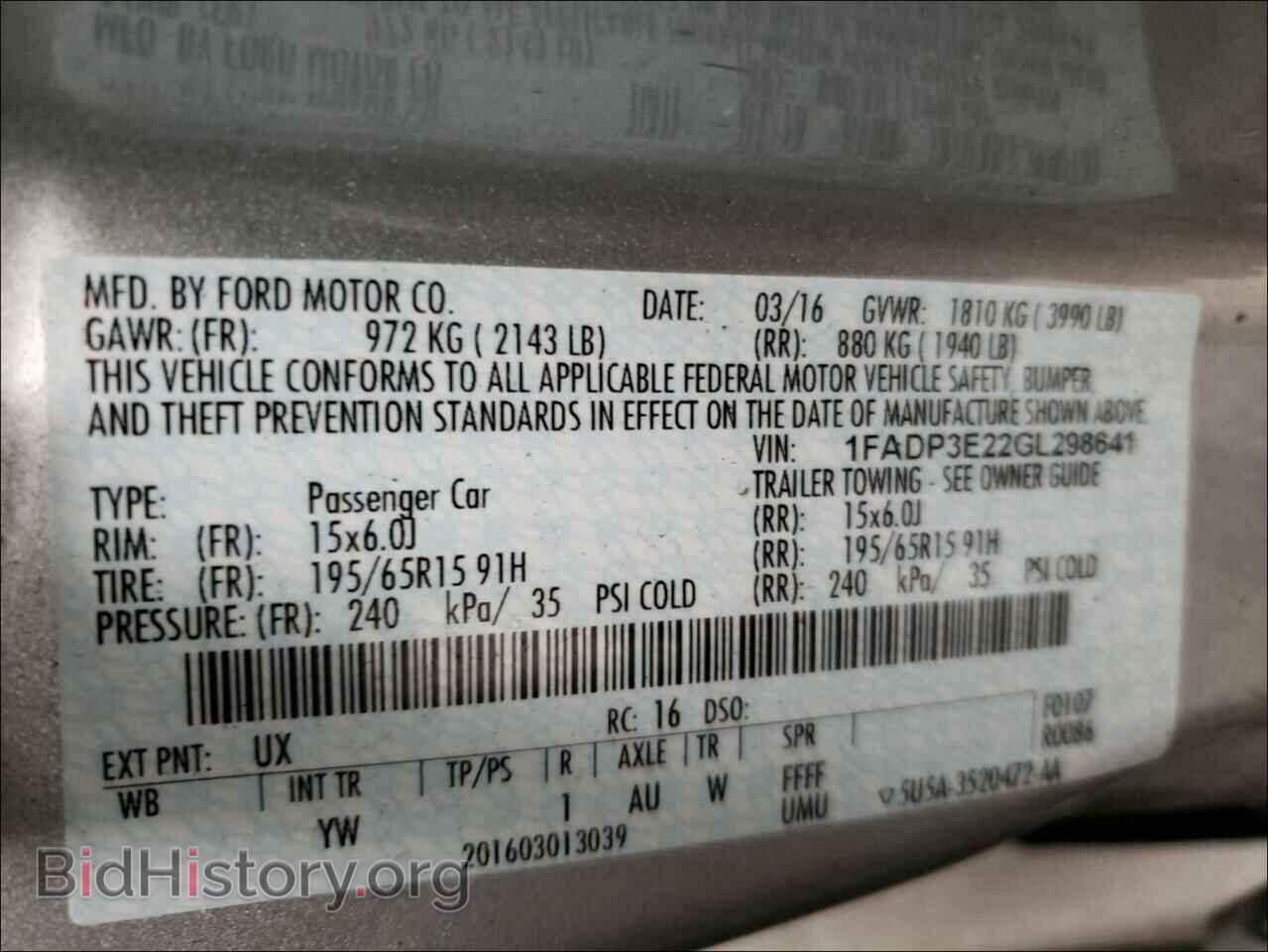 2016 FORD FOCUS - VIN: 1FADP3E22GL298641 - Photo 10