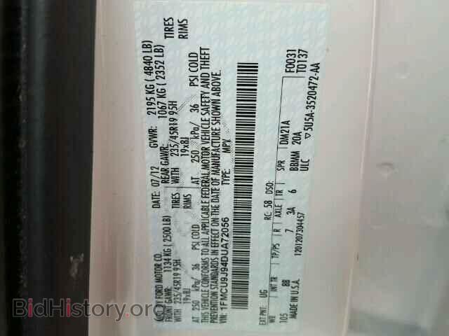 2013 FORD ESCAPE - VIN: 1FMCU9J94DUA72056 - Фото 10