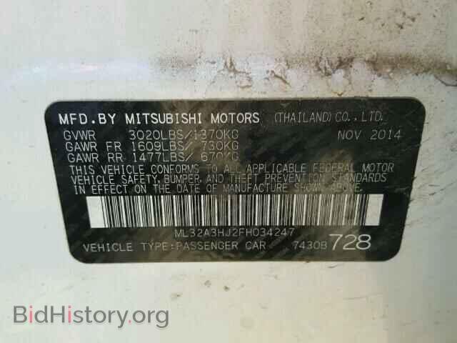 2015 MITSUBISHI MIRAGE - VIN: ML32A3HJ2FH034247 - Фото 10