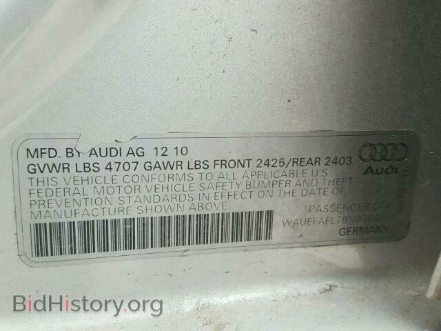 2011 AUDI A4 - VIN: WAUEFAFL7BN036427 - Photo 10