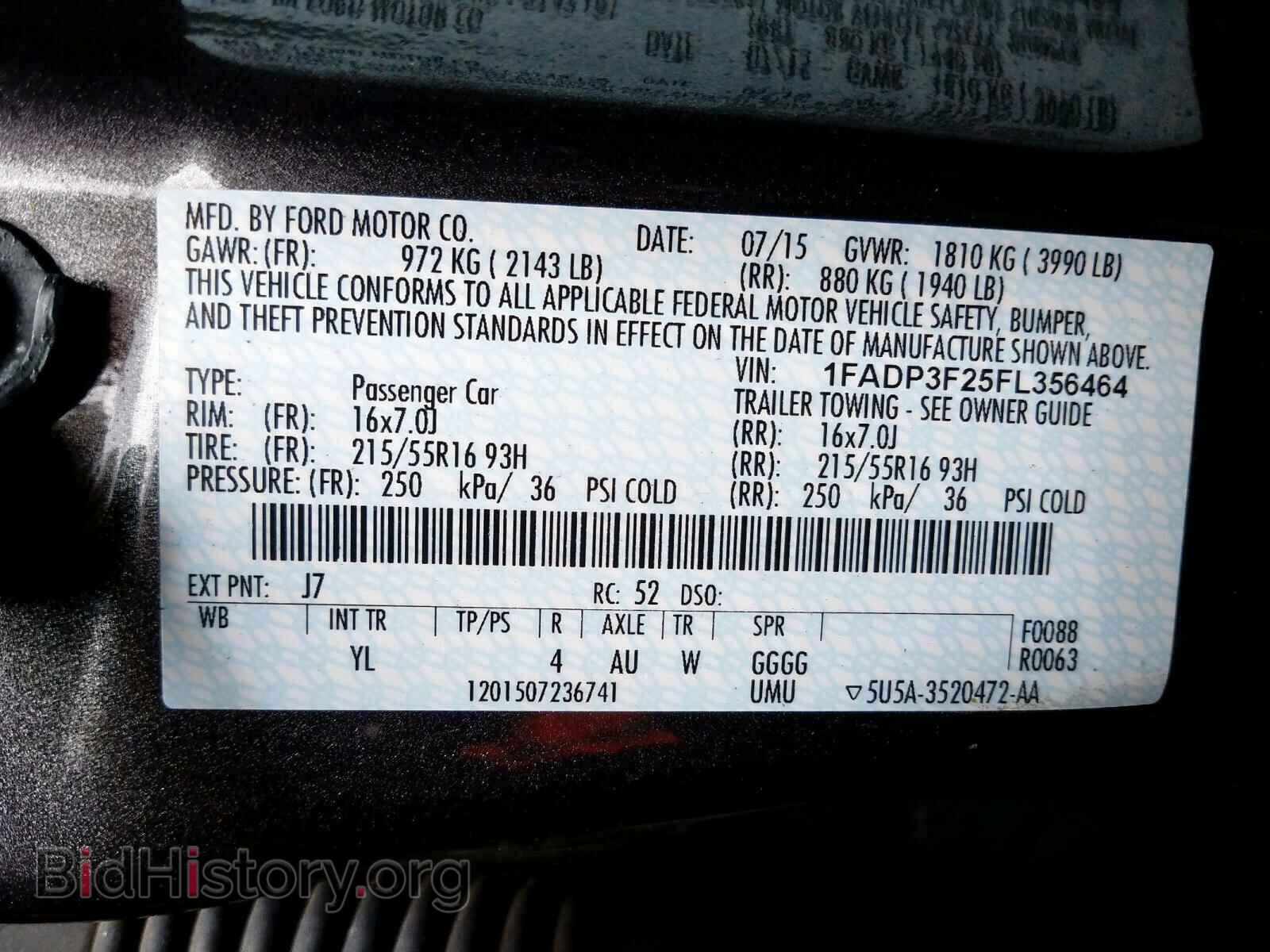 2015 FORD FOCUS - VIN: 1FADP3F25FL356464 - Фото 10