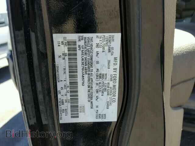 2006 FORD EXPLORER - VIN: 1FMEU63E76UA85792 - Photo 10