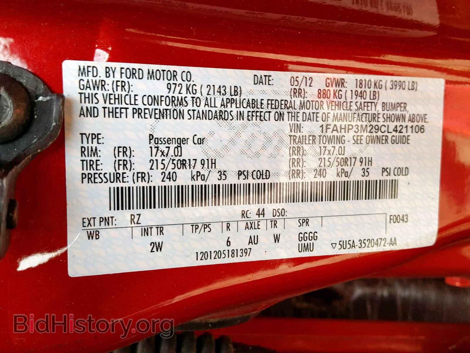 2012 FORD FOCUS - VIN: 1FAHP3M29CL421106 - Photo 10
