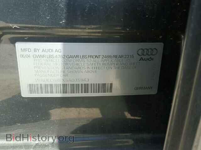 2005 AUDI A4 - VIN: WAULC68EX5A035943 - Фото 9