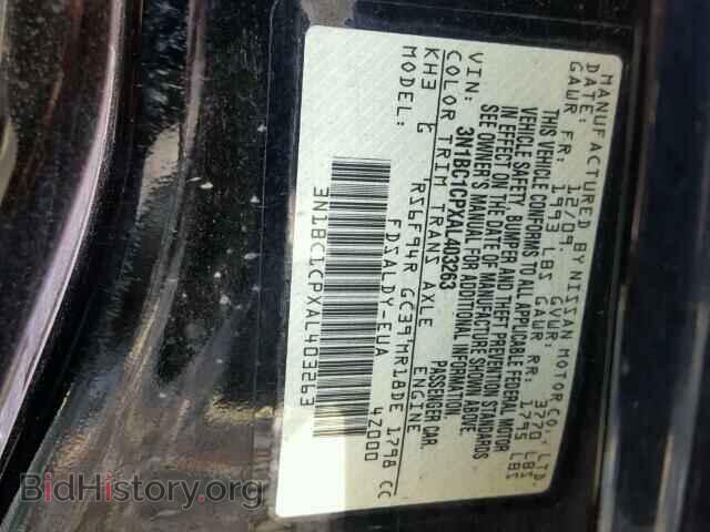 2010 NISSAN VERSA - VIN: 3N1BC1CPXAL403263 - Фото 10