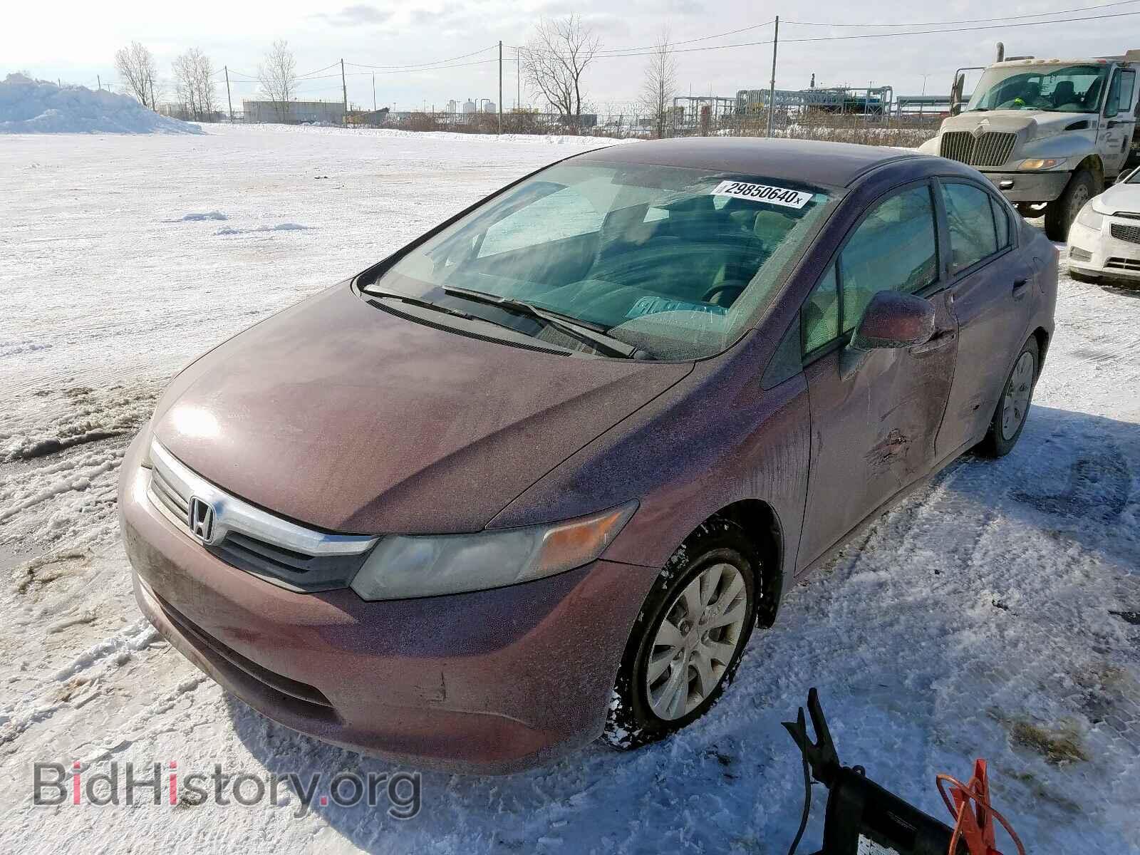 2012 HONDA CIVIC LX - VIN: 2HGFB2F41CH016364 - Фото 2