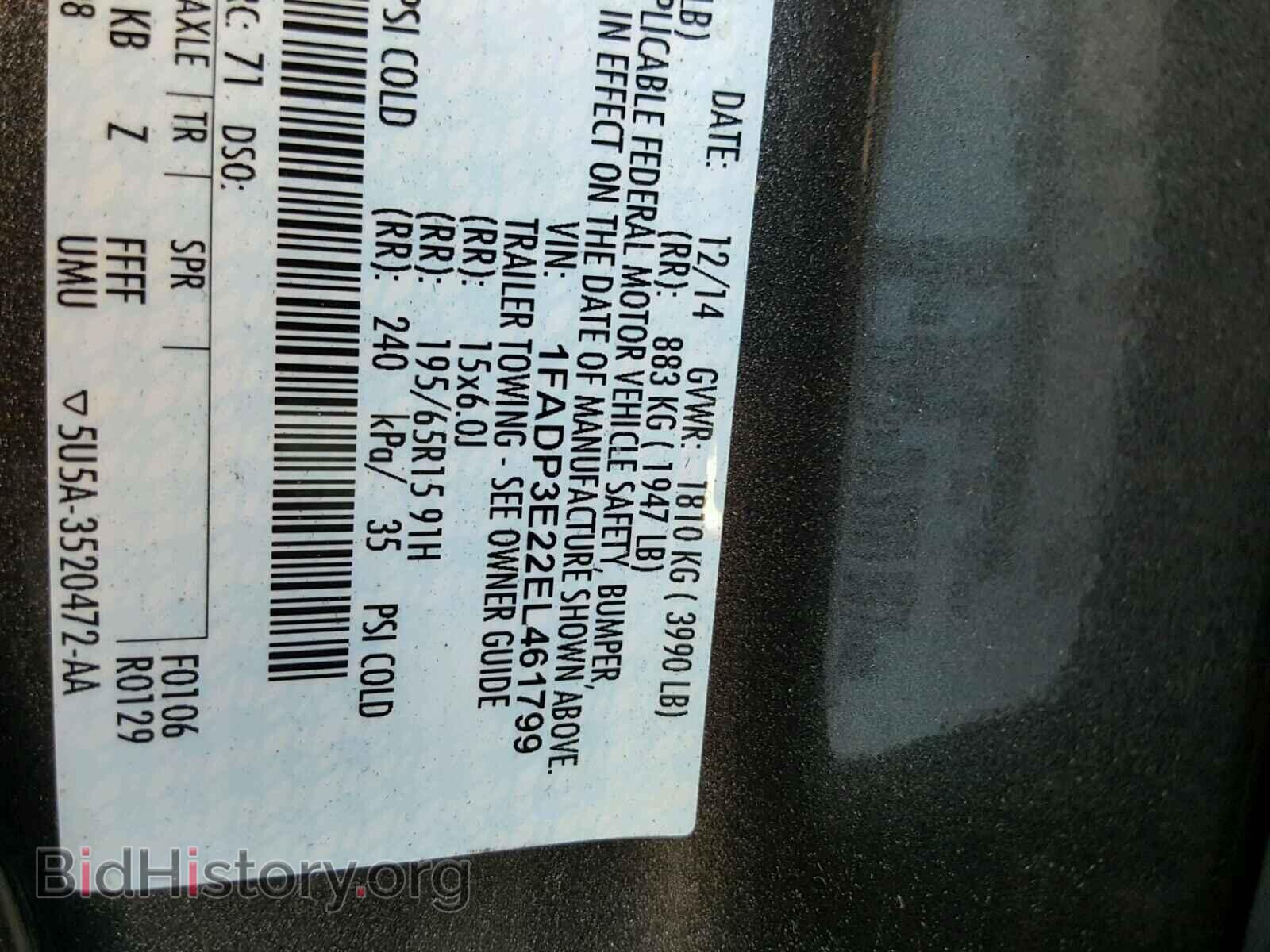 2014 FORD FOCUS - VIN: 1FADP3E22EL461799 - Photo 10