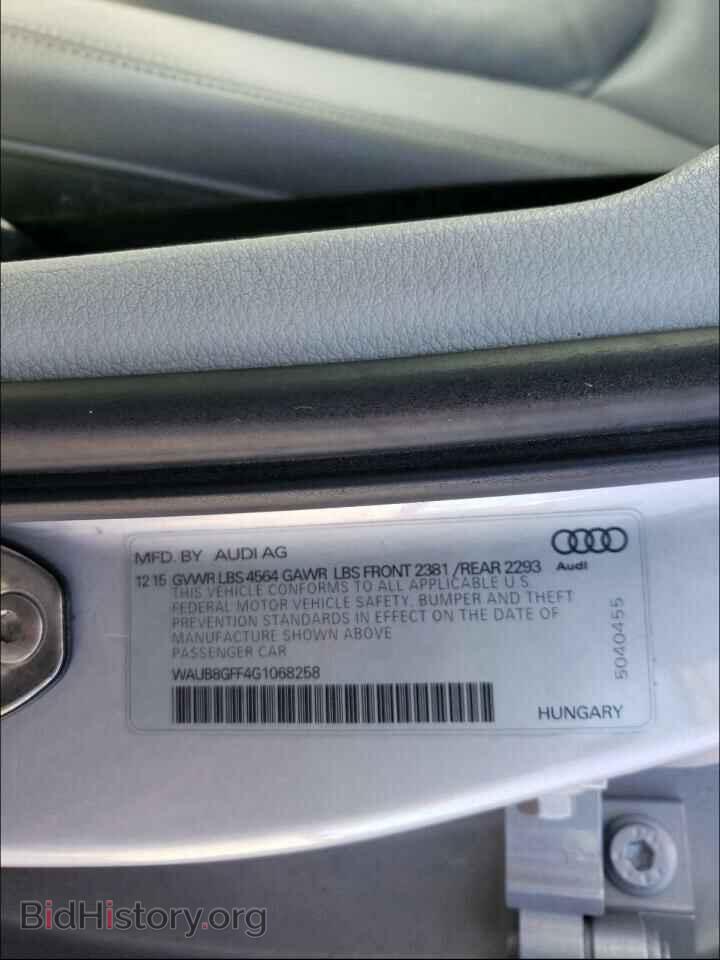 2016 AUDI A3 - VIN: WAUB8GFF4G1068258 - Фото 10