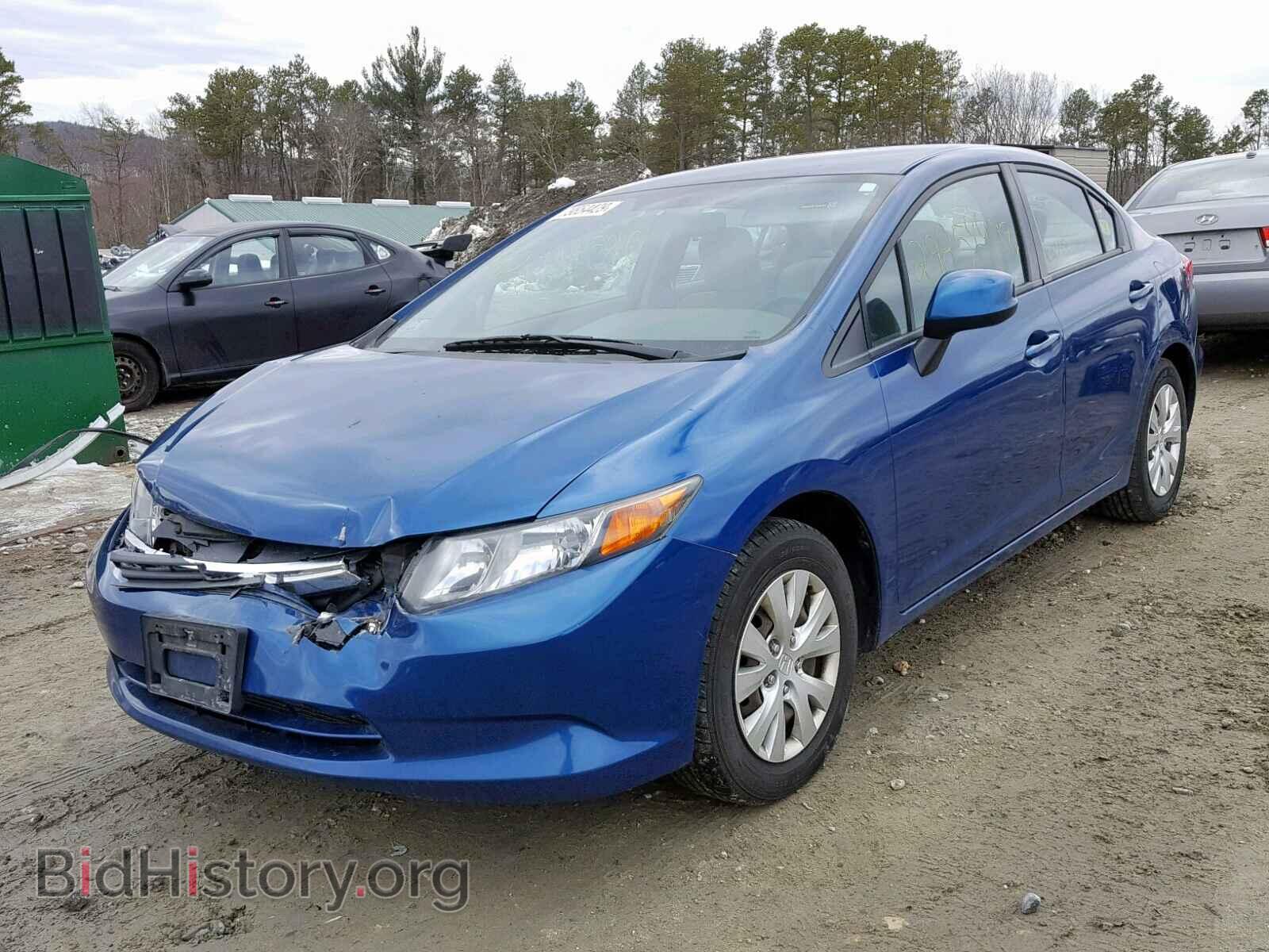 2012 HONDA CIVIC LX - VIN: 2HGFB2F52CH511973 - Фото 2