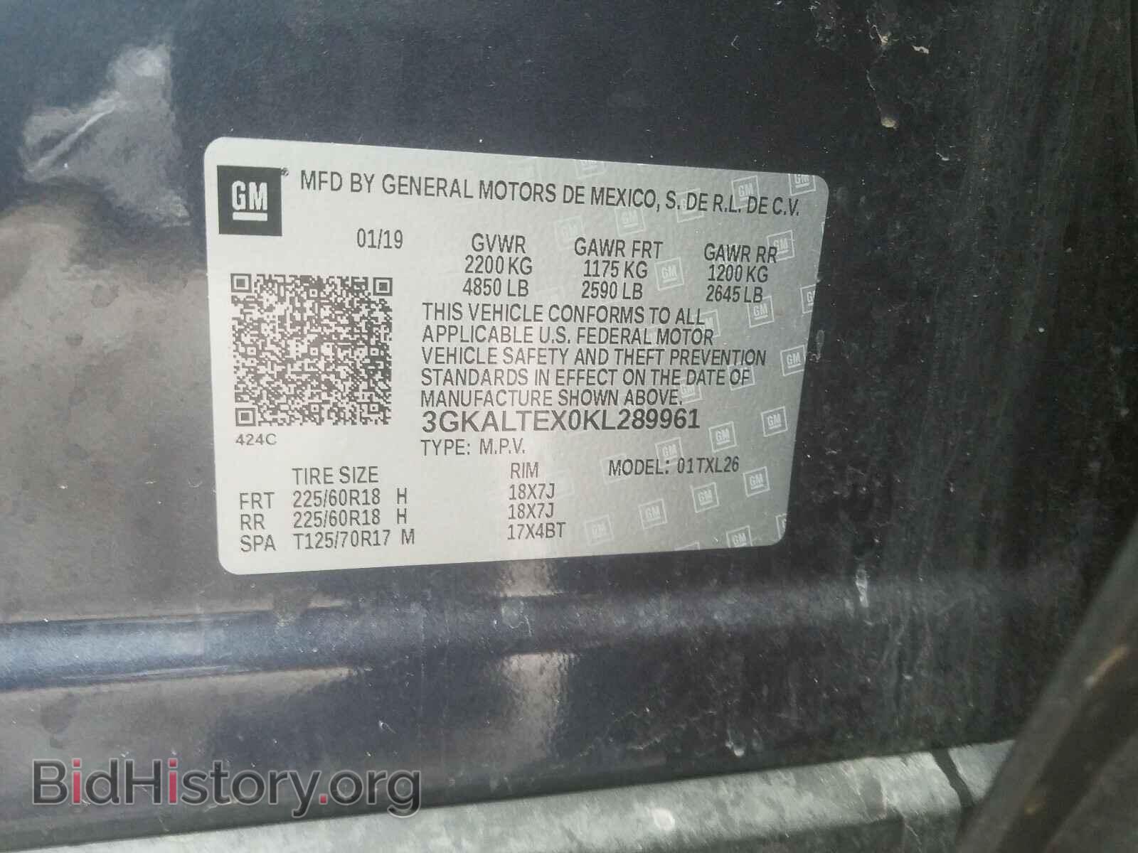 2019 GMC TERRAIN - VIN: 3GKALTEX0KL289961 - Photo 10