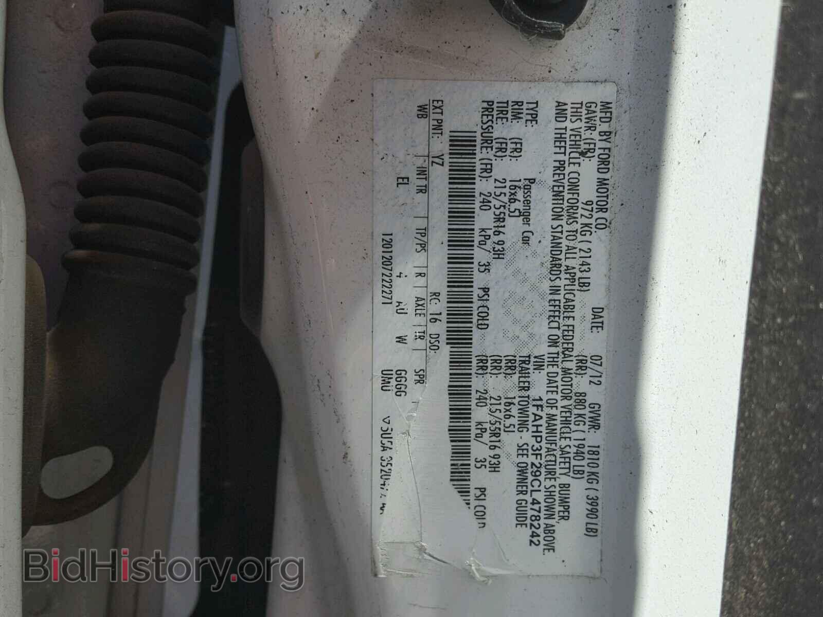 2012 FORD FOCUS - VIN: 1FAHP3F29CL478242 - Фото 10