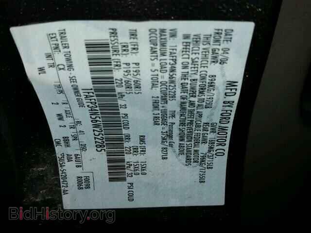 2006 FORD FOCUS - VIN: 1FAFP34N56W252285 - Фото 10