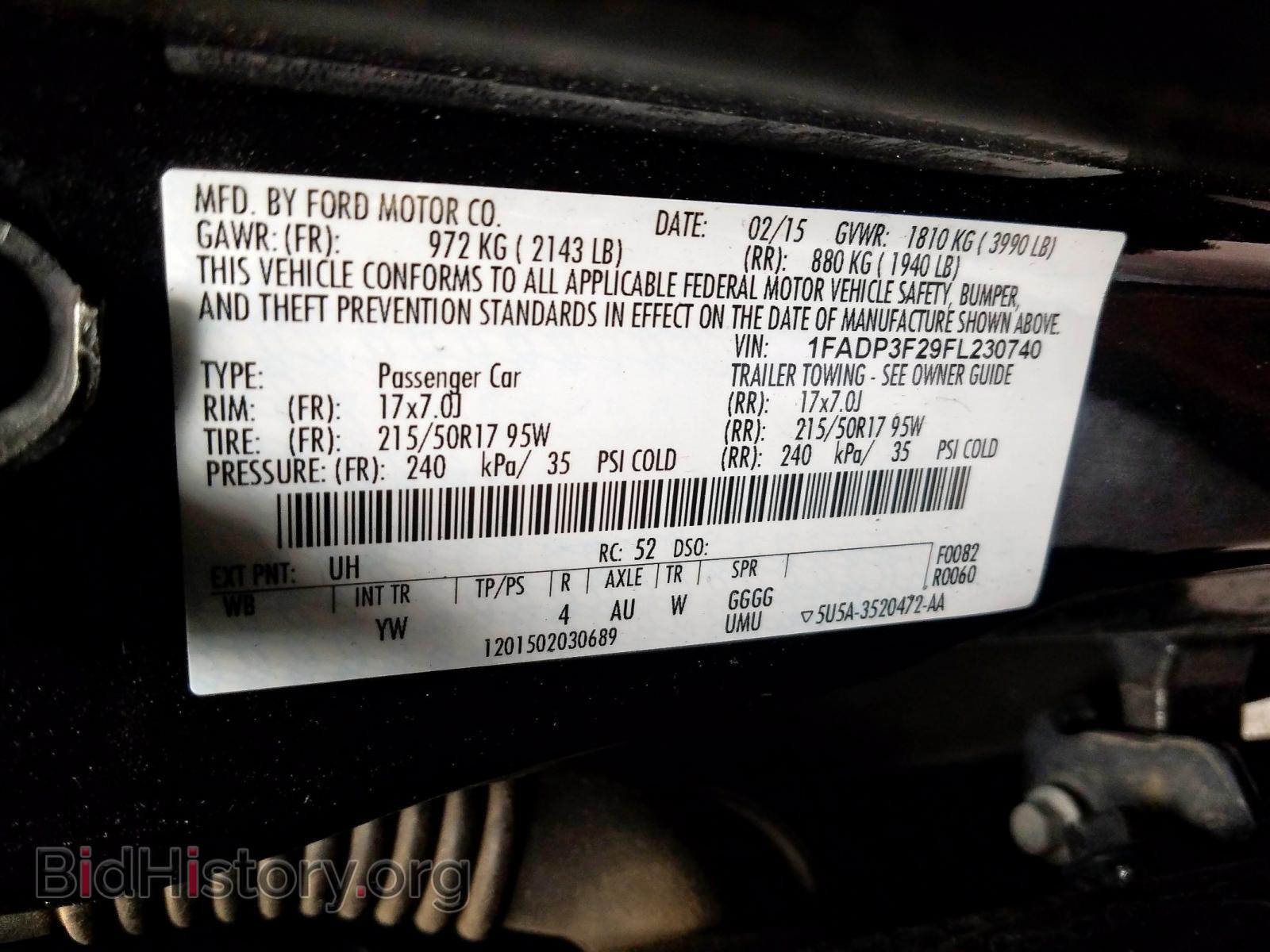 2015 FORD FOCUS - VIN: 1FADP3F29FL230740 - Photo 10