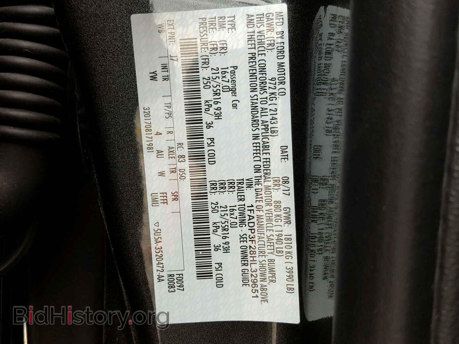 2017 FORD FOCUS - VIN: 1FADP3F28HL329651 - Фото 10
