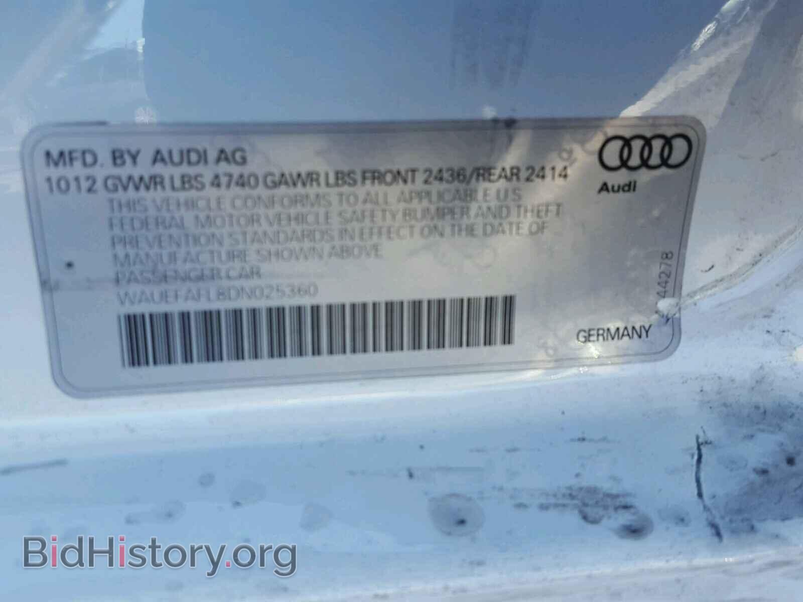 2013 AUDI A4 - VIN: WAUEFAFL8DN025360 - Фото 10