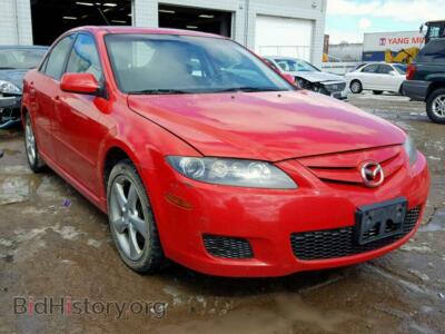 2008 Mazda 6 6 I, красный — VIN 1YVHP80CX85M41523, Copart
