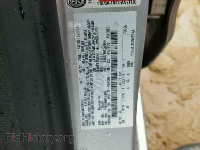2012 FORD FIESTA - VIN: 3FADP4EJ4CM216446 - Фото 10
