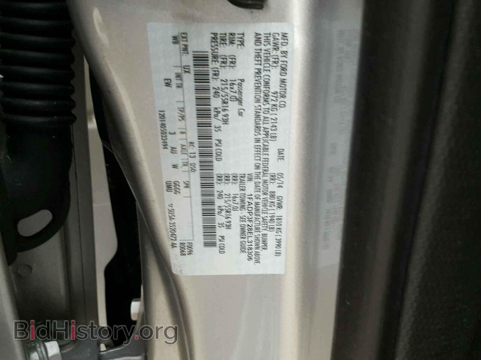 2014 FORD FOCUS - VIN: 1FADP3F28EL318306 - Фото 10
