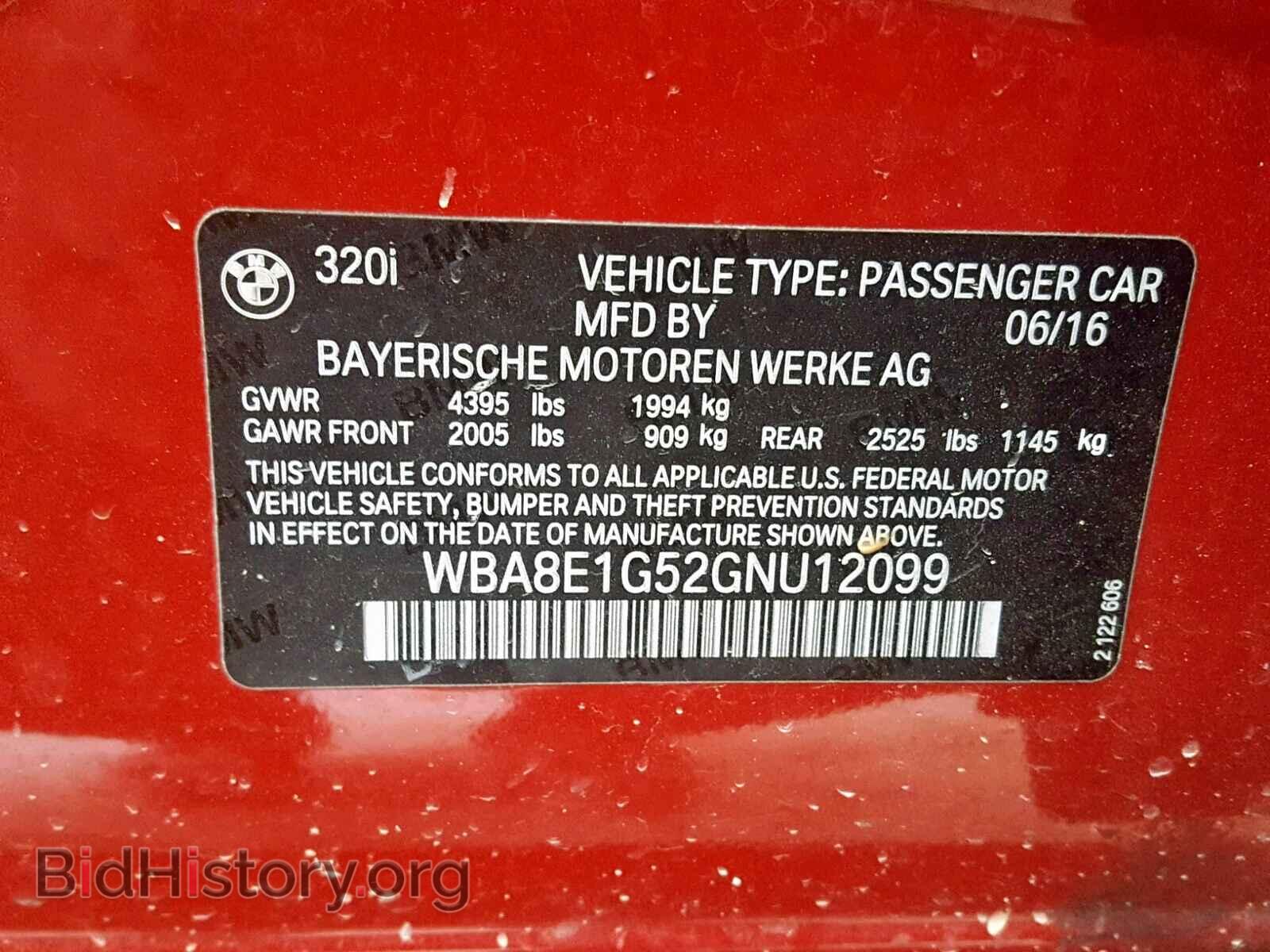 2016 BMW 3 SERIES - VIN: WBA8E1G52GNU12099 - Фото 10