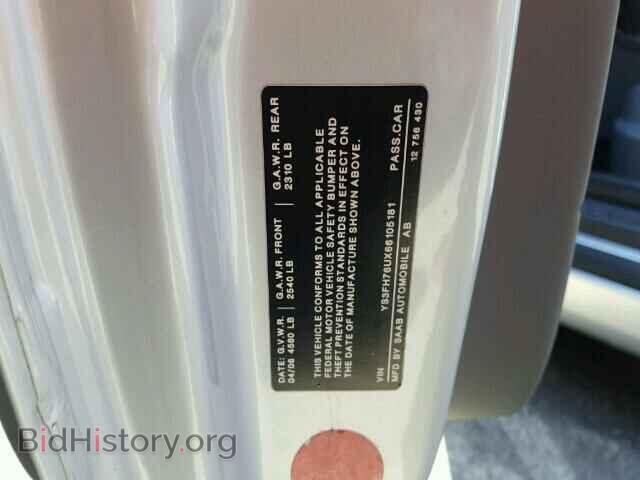 2006 SAAB 9 3 - VIN: YS3FH76UX66105181 - Фото 10