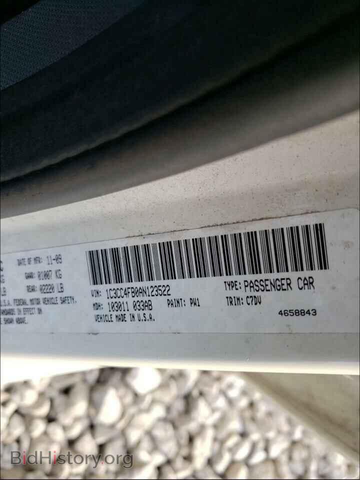 2010 CHRYSLER SEBRING - VIN: 1C3CC4FB0AN123522 - Фото 10