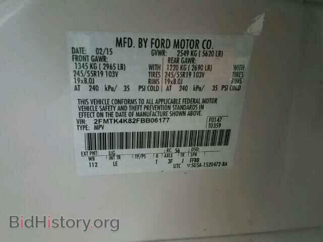 2015 FORD EDGE - VIN: 2FMTK4K82FBB06177 - Photo 10