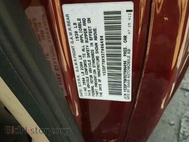 2003 SAAB 9 3 - VIN: YS3DF78K937006494 - Фото 10