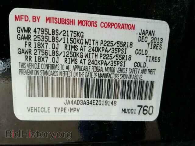 2014 MITSUBISHI OUTLANDER - VIN: JA4AD3A34EZ019148 - Фото 10
