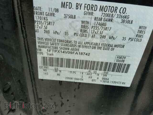 2009 FORD F150 - VIN: 1FTPX14V09FA18742 - Фото 10