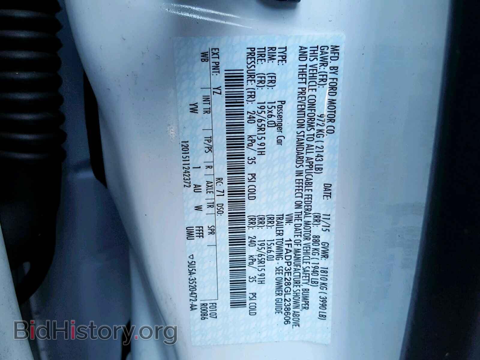 2016 FORD FOCUS - VIN: 1FADP3E28GL238606 - Photo 10