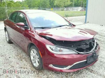 2015 Chrysler 200 200 Limite, бордовый — VIN 1C3CCCAB4FN597482, Copart