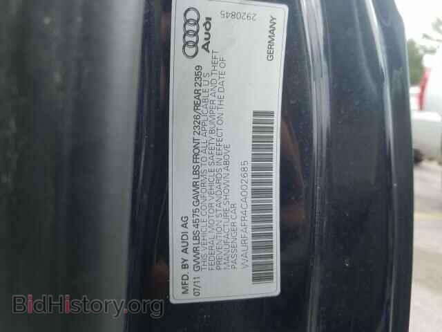 2012 AUDI A5 - VIN: WAURFAFR4CA002685 - Фото 10