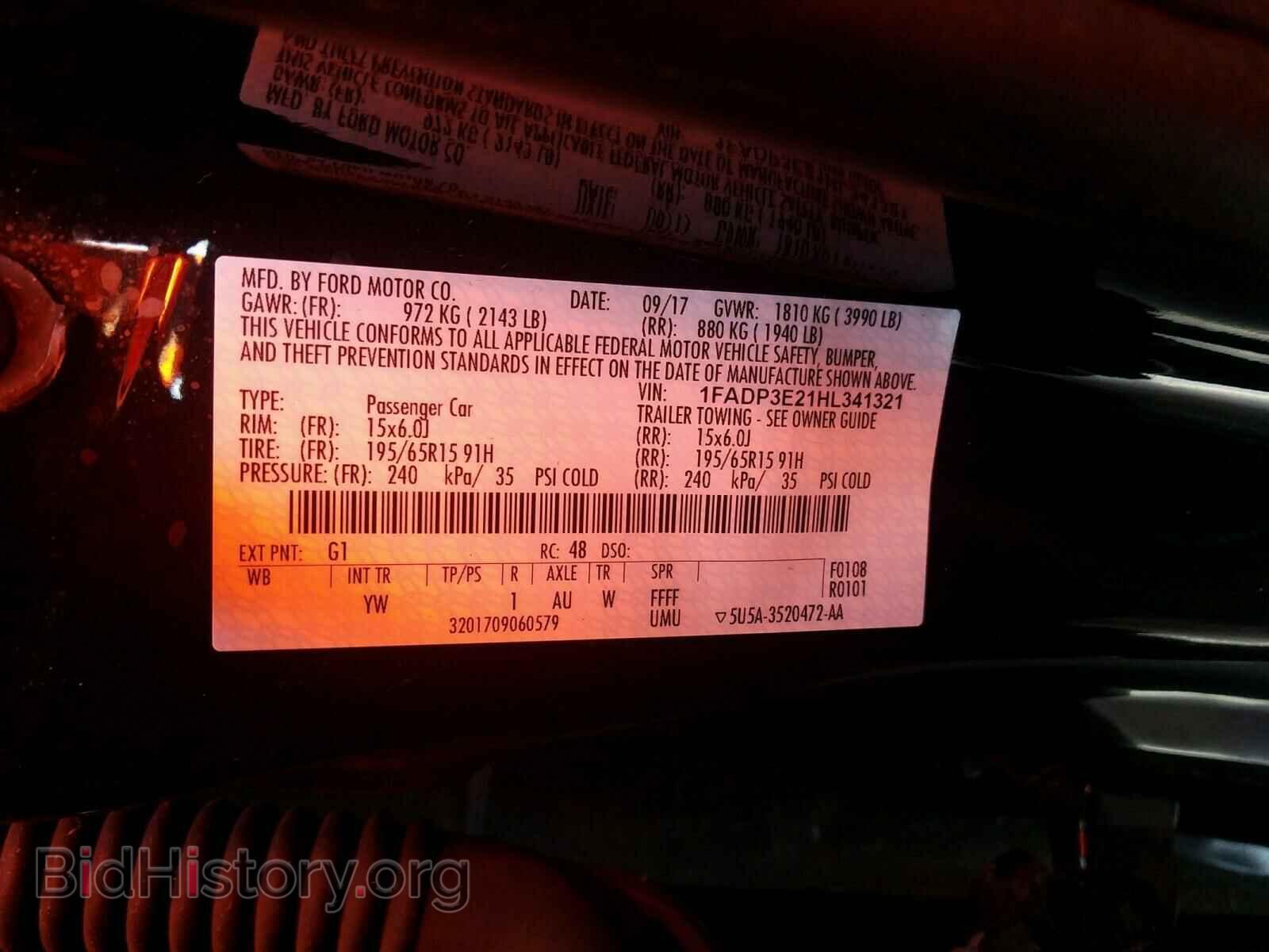 2017 FORD FOCUS - VIN: 1FADP3E21HL341321 - Photo 10