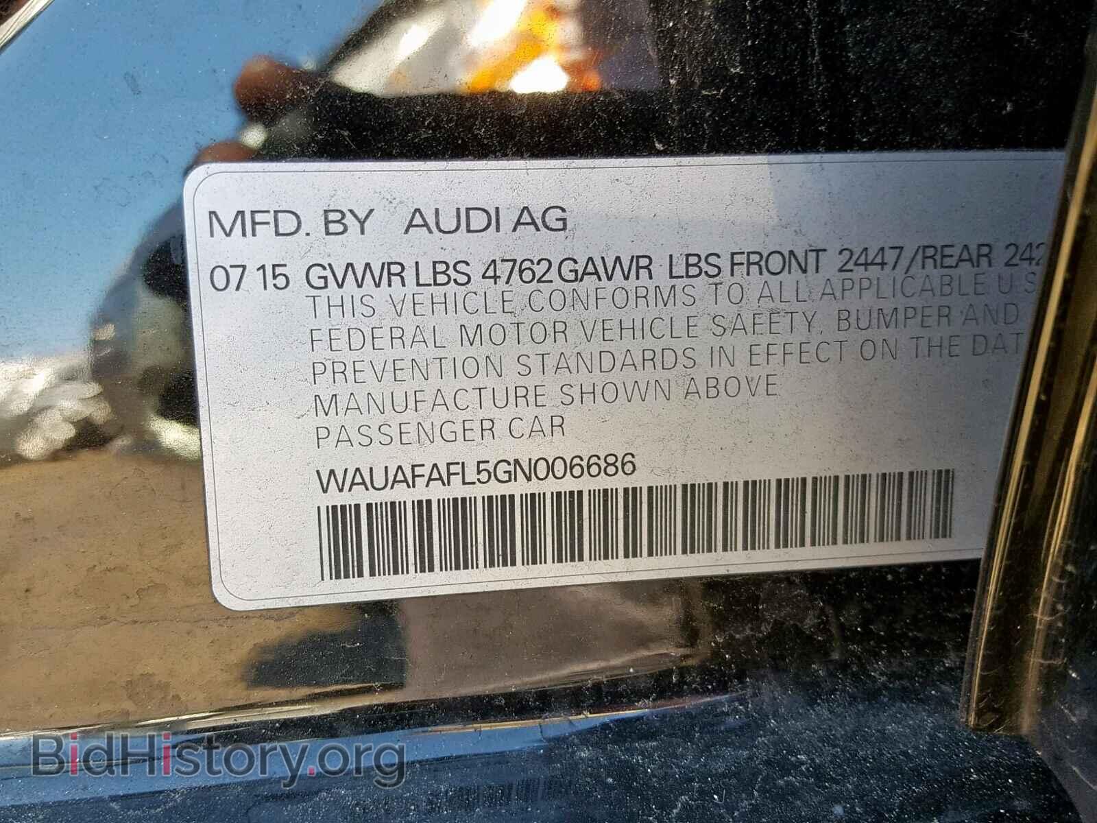 2016 AUDI A4 - VIN: WAUAFAFL5GN006686 - Фото 10