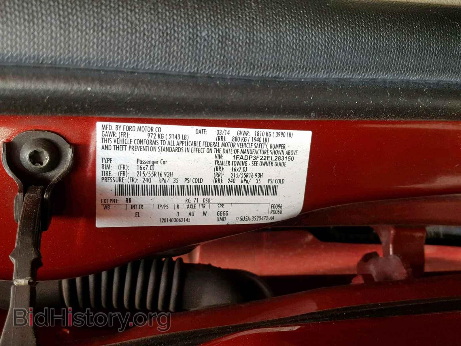 2014 FORD FOCUS SE - VIN: 1FADP3F22EL283150 - Фото 10