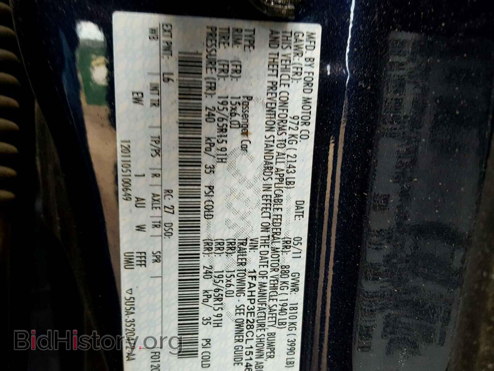 2012 FORD FOCUS - VIN: 1FAHP3E28CL151462 - Фото 10