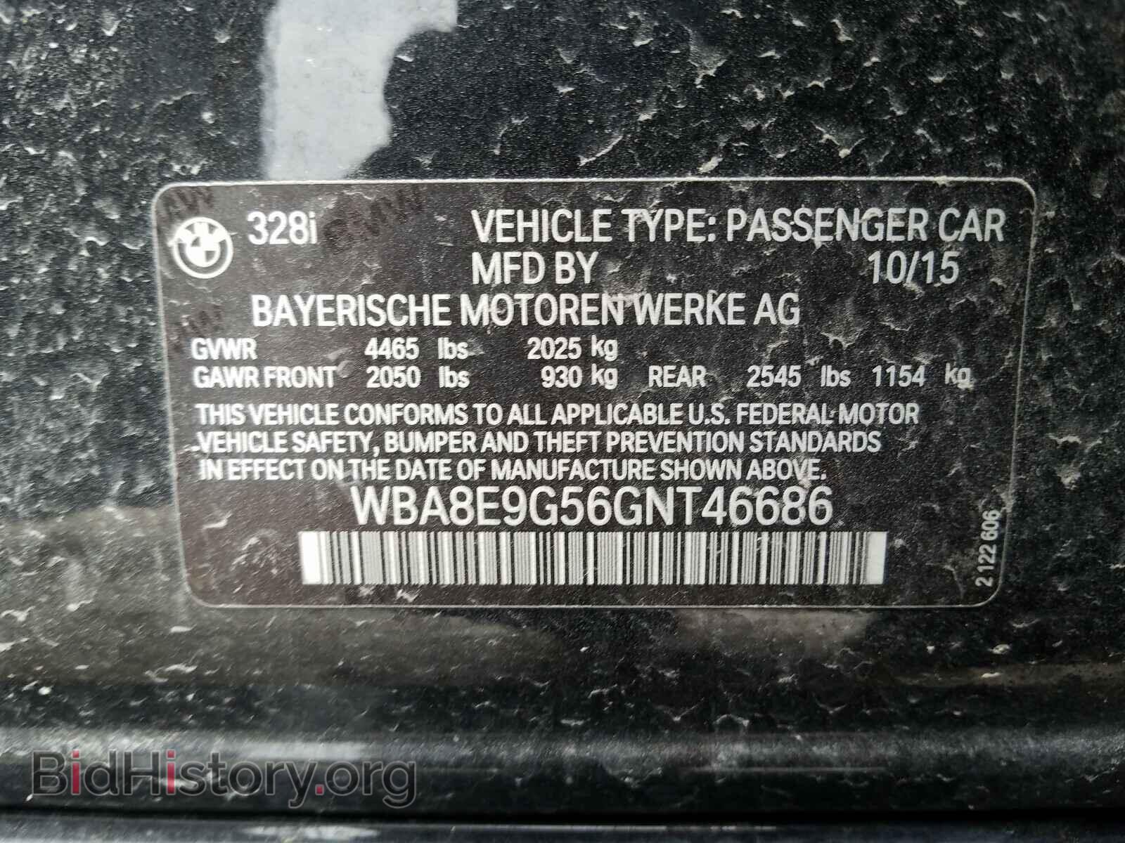 2016 BMW 3 SERIES - VIN: WBA8E9G56GNT46686 - Фото 10