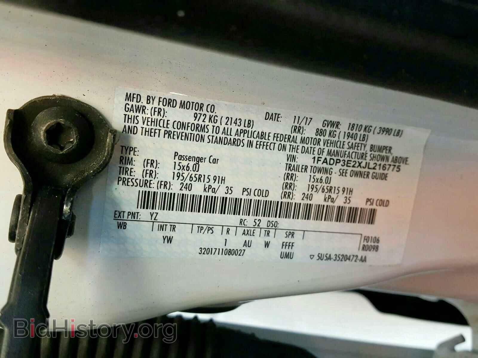 2018 FORD FOCUS - VIN: 1FADP3E2XJL216775 - Фото 10