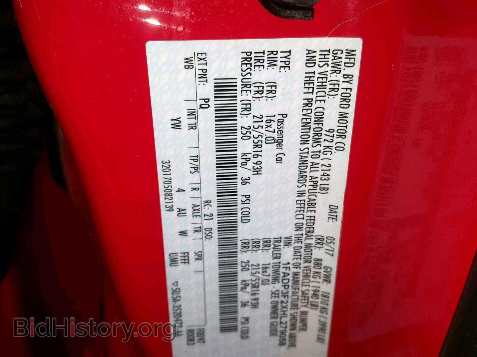 2017 FORD FOCUS SE - VIN: 1FADP3F2XHL279058 - Фото 10