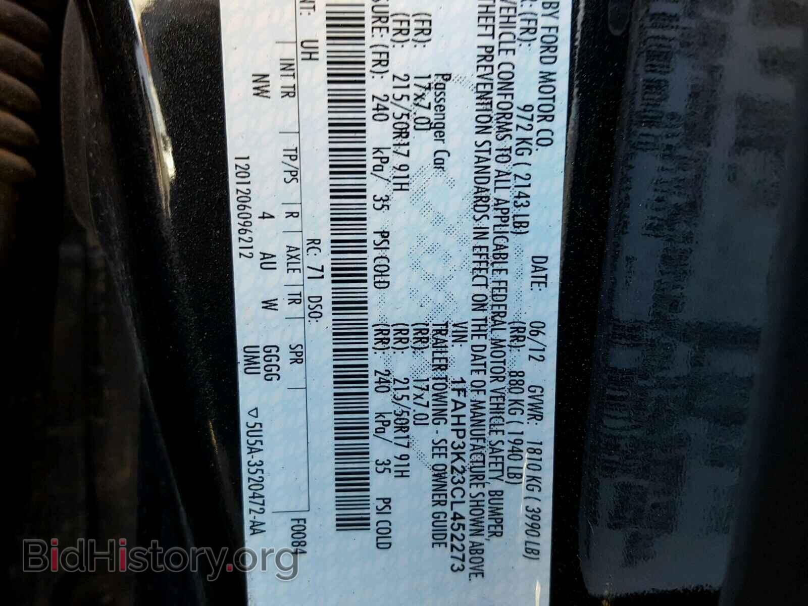 2012 FORD FOCUS - VIN: 1FAHP3K23CL452273 - Фото 10