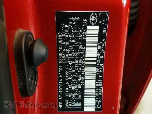 2012 TOYOTA COROLLA - VIN: 2T1BU4EEXCC804776 - Фото 10