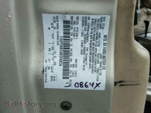 2006 FORD FOCUS - VIN: 1FAFP34N16W206856 - Фото 10