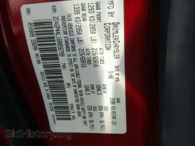 2006 DODGE CARAVAN - VIN: 2D4GP44L16R856799 - Фото 10