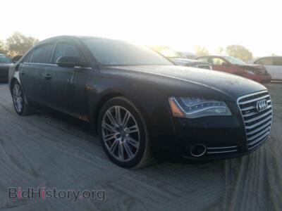 2012 Audi A8 A8 L QUATT, черный — VIN WAURVAFD0CN018186, Copart