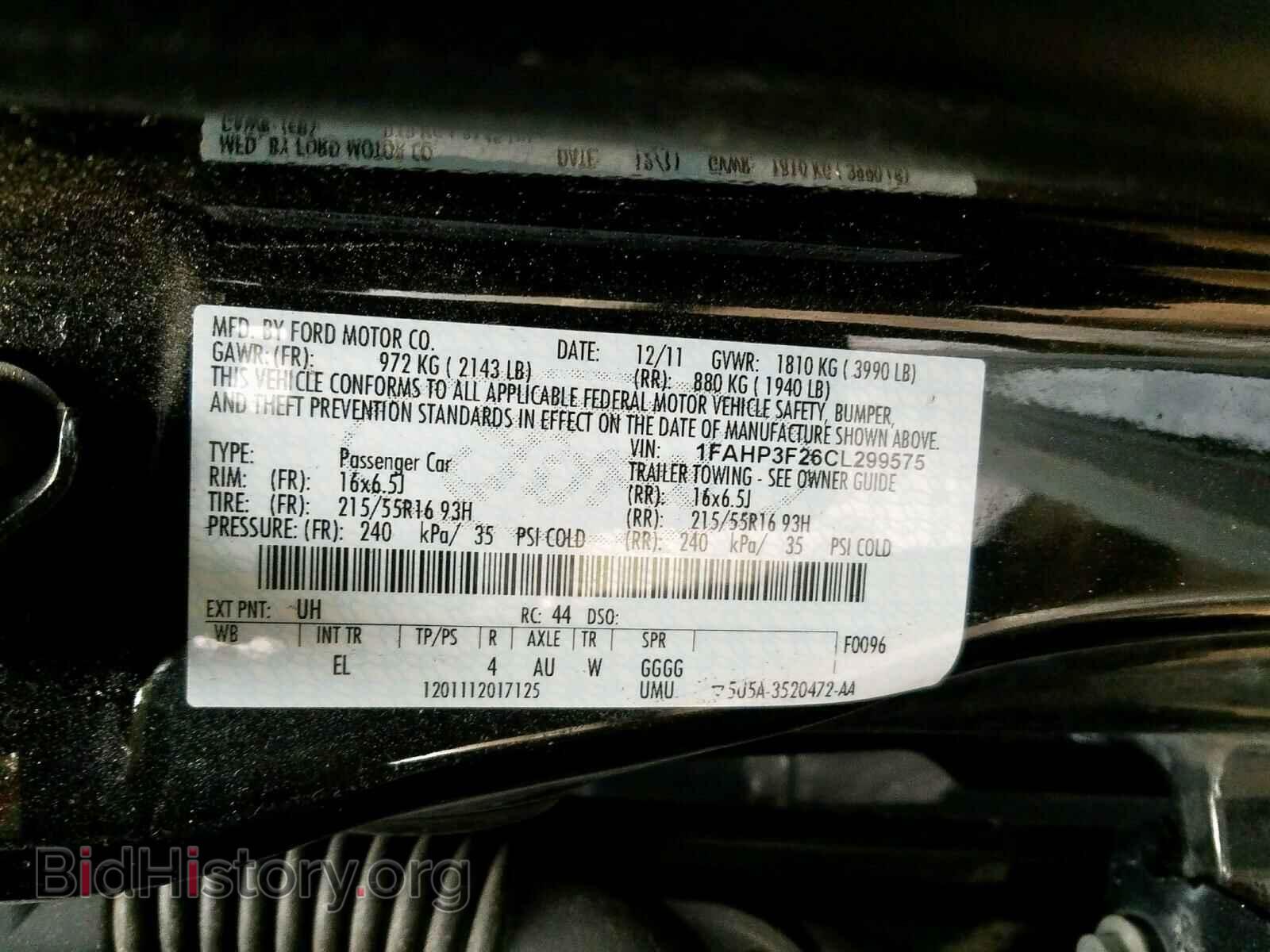 2012 FORD FOCUS SE - VIN: 1FAHP3F26CL299575 - Photo 10