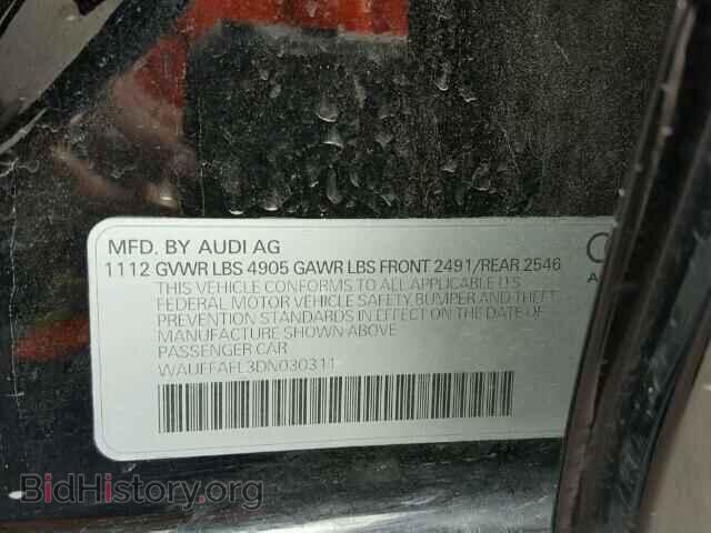 2013 AUDI A4 - VIN: WAUFFAFL3DN030311 - Фото 10